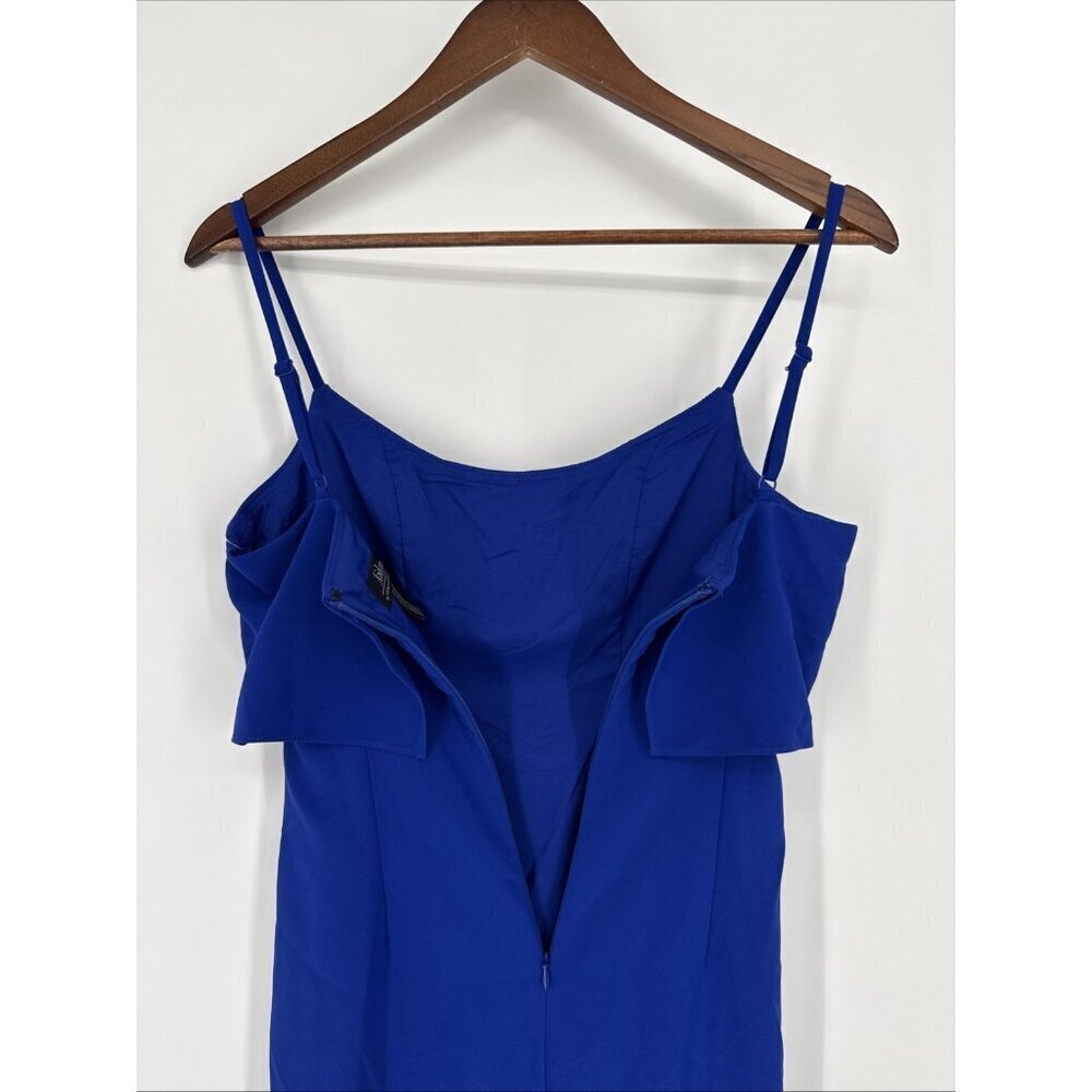 NWT Aidan by Adrianna Papell Cobalt Blue Fringe Midi Dress – Size 2 - Picture 10 of 16